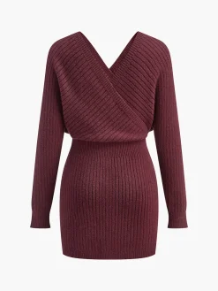 Online Criss Cross Cinched Sweater Dress Sweater Dresses|Vacation Dresses