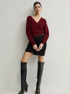 Online Criss Cross Cinched Sweater Sweater Tops|Sweaters & Cardigans