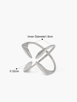 Outlet Criss Cross Four-Leaf Open Ring Rings & Bracelets|Accessories