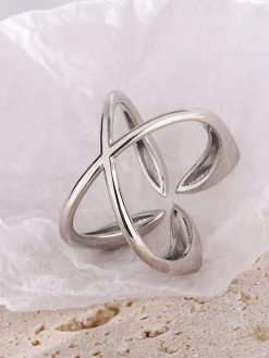 Outlet Criss Cross Four-Leaf Open Ring Rings & Bracelets|Accessories