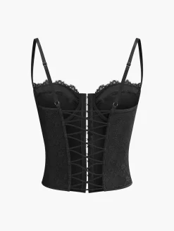 New Criss Cross Lace Cami Top Tank Tops & Camis