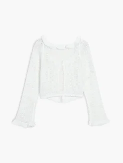 Hot Crochet Eyelet Fly Away Cardigan Cardigans|Sweaters & Cardigans