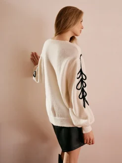 Sale Crochet Floral Pullover Sweater Sweater Tops|Sweaters & Cardigans