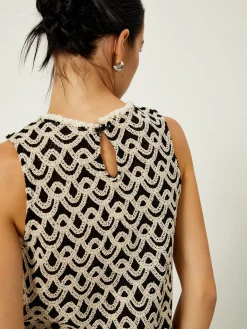 Clearance Crochet Wave Pattern Tassel Decor Tank Top Tank Tops & Camis|Matching Sets
