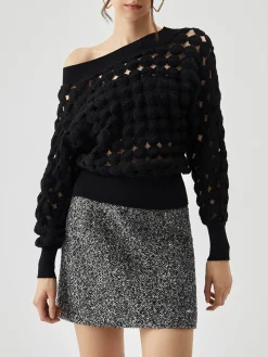 Best Crocheted Circle Hollow Off Shoulder Blouse Blouses & Shirts|Tops