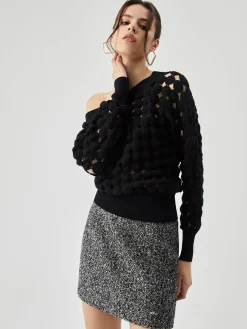 Best Crocheted Circle Hollow Off Shoulder Blouse Blouses & Shirts|Tops
