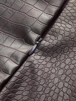 Best Crocodile Embossed Faux Leather Skirt Skirts|Matching Sets