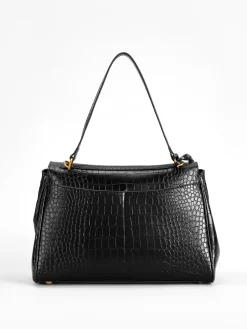 Crocodile Embossed Large Handbag Bags|Accessories