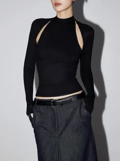Crop Cutout T-Shirt Crop Tops|T-shirts