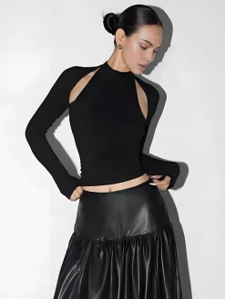 Crop Cutout T-Shirt Crop Tops|T-shirts
