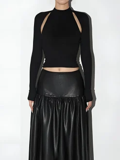 Crop Cutout T-Shirt Crop Tops|T-shirts