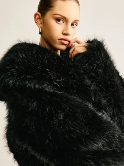 Best Crop Faux Fur Warm Coat Outerwear|Crop Tops