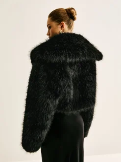 Best Crop Faux Fur Warm Coat Outerwear|Crop Tops