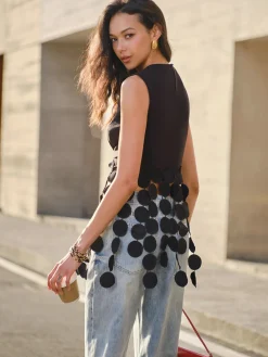 Hot Crop Tassel Tank Top Crop Tops|Tank Tops & Camis