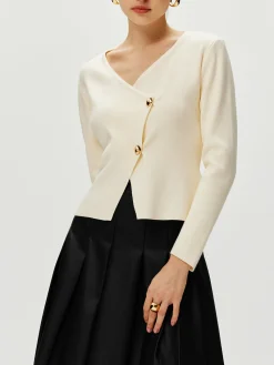 Cross Design Button Jersey Cardigan Cardigans|Sweaters & Cardigans