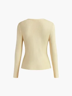 Cross Design Button Jersey Cardigan Cardigans|Sweaters & Cardigans