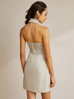 Sale Cross Halter Backless Short Dress Casual Dresses|Cocktail & Party Dresses