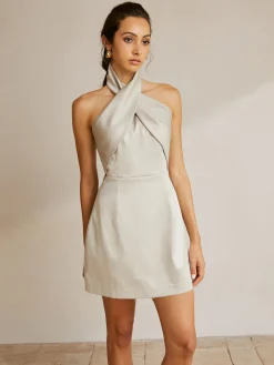 Sale Cross Halter Backless Short Dress Casual Dresses|Cocktail & Party Dresses