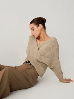 Sale Cross My Heart Oversized Crop Sweater Sweater Tops|Sweaters & Cardigans