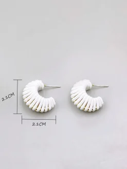 Hot C-Shape Twist Stud Earrings Earrings|Accessories