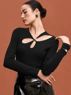 Sale Cutout Skinny Bodysuit Bodysuits|Bodysuits