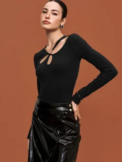 Sale Cutout Skinny Bodysuit Bodysuits|Bodysuits