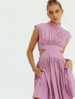 New Cutout Sleeveless Short Dress Casual Dresses|Summer Dresses