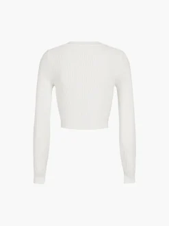 Online Cutout Split Beads Detail Ribbed Knit Top Sweater Tops|Sweaters & Cardigans