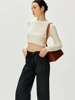 Hot Cutout Tie Back Knit Cardigan Cardigans|Sweaters & Cardigans