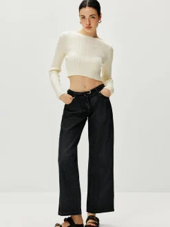 Hot Cutout Tie Back Knit Cardigan Cardigans|Sweaters & Cardigans