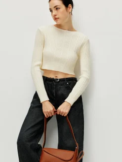 Hot Cutout Tie Back Knit Cardigan Cardigans|Sweaters & Cardigans