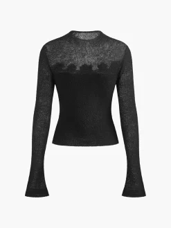 New 3D Flower Panel Soft Knit Top Sweater Tops|Sweaters & Cardigans