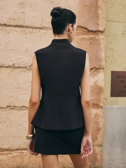 Best Deep V-Neck Button Slim Vest Outerwear|Vests