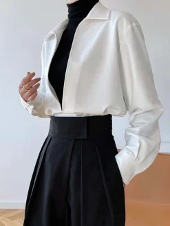Sale Deep V-Neck Polo Shirt Blouses & Shirts|Tops