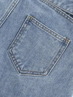 Online Denim High Waist Cut Out Short Skirt Skirts|Denim