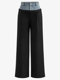 New Denim Panel Suit Pants Pants|Denim