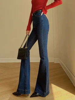 Hot Denim Slim Bootcut Jeans Without Belt Jeans|Pants