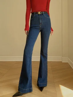 Hot Denim Slim Bootcut Jeans Without Belt Jeans|Pants