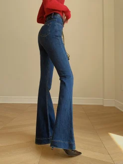 Hot Denim Slim Bootcut Jeans Without Belt Jeans|Pants