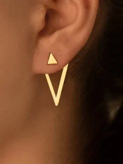 Detachable Triangle Earrings Earrings|Accessories