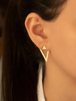 Detachable Triangle Earrings Earrings|Accessories