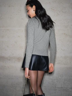 Hot Detachable-Bow Button Short Cardigan Cardigans|Sweaters & Cardigans
