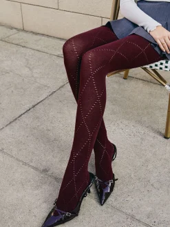 Best Diamond-Pattern Invisible Tights Socks & Tights|Accessories