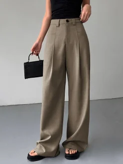 Discount Divine Pleat Wide Leg Dress Pants Wide Leg|Pants
