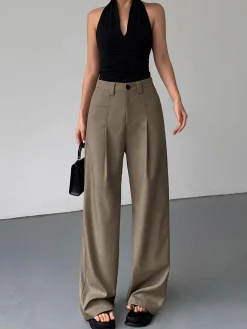 Discount Divine Pleat Wide Leg Dress Pants Wide Leg|Pants