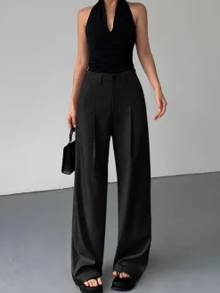 Discount Divine Pleat Wide Leg Dress Pants Wide Leg|Pants
