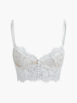 Outlet Double Hook Lace Crop Corset Top Corset Tops|Crop Tops
