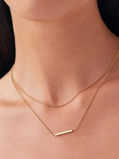 Clearance Double Layer en Drop Necklace Necklaces|Accessories