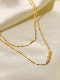 Clearance Double Layer en Drop Necklace Necklaces|Accessories