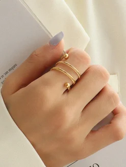 New Double Layer Spring Rotating Ring Rings & Bracelets|Accessories